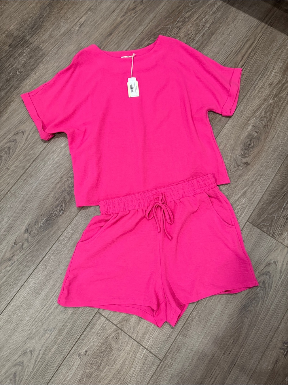 JODIFL Hot Pink Short Sleeve Set